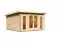 Saunahaus "Anni 3" SET B Farbe: Natur - 369 x 369 cm (B x T), Grundfläche: 13,32 m²