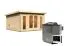 Saunahaus "Anni 3" SET B mit Ofen 9 kW, Farbe: Natur - 369 x 369 cm (B x T), Grundfläche: 13,32 m²