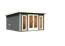 Saunahaus "Anni 3" SET B Farbe: Terragrau - 369 x 369 cm (B x T), Grundfläche: 13,32 m²