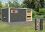 Saunahaus "Iida" SET mit Holzofen, Farbe: Terragrau - 508 x 276 cm (B x T), Grundfläche: 13,1 m²