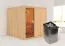 Sauna "Aleksi" SET mit Ofen 9 kW - 196 x 196 x 198 cm (B x T x H)