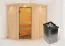 Sauna "Mika" SET mit Kranz und Ofen 9 kW - 165 x 210 x 202 cm (B x T x H)