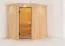 Sauna "Mika" mit Kranz - Farbe: Natur - 165 x 210 x 202 cm (B x T x H)