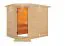 Sauna "Kirsten" mit bronzierter Tür und Kranz - Farbe: Natur - 259 x 210 x 205 cm (B x T x H)