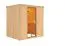 Sauna "Veli" mit bronzierter Tür - Farbe: Natur - 196 x 151 x 198 cm (B x T x H)