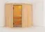 Sauna "Mika" mit bronzierter Tür - Farbe: Natur - 151 x 196 x 198 cm (B x T x H)