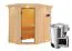 Sauna "Ole" SET mit bronzierter Tür und Kranz mit-Ofen BIO 3,6 kW - 165 x 210 x 202 cm (B x T x H)