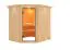 Sauna "Askjell" mit bronzierter Tür und Kranz - Farbe: Natur - 210 x 184 x 202 cm (B x T x H)