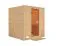 Sauna "Jonna" mit bronzierter Tür - Farbe: Natur - 196 x 196 x 200 cm (B x T x H)