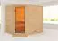 Sauna "Kirsten" mit bronzierter Tür - Farbe: Natur - 231 x 196 x 200 cm (B x T x H)
