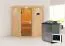 Sauna "Eetu" SET mit Kranz und Ofen BIO 9 kW - 165 x 165 x 202 cm (B x T x H)