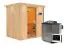 Sauna "Veli" SET mit Kranz Ofen BIO 9 kW - 210 x 165 x 202 cm (B x T x H)