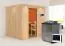Sauna "Eemil" SET mit Kranz und Ofen BIO 9 kW - 210 x 184 x 202 cm (B x T x H)