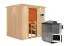 Sauna "Eemil" SET mit Kranz und Ofen BIO 9 kW - 210 x 184 x 202 cm (B x T x H)