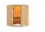 Sauna "Eetu" AKTION mit bronzierter Tür - Farbe: Natur - 151 x 151 x 198 cm (B x T x H)