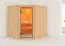 Sauna "Hanko" mit bronzierter Tür - Farbe: Natur - 196 x 170 x 198 cm (B x T x H)