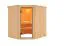 Sauna "Hanko" mit bronzierter Tür - Farbe: Natur - 196 x 170 x 198 cm (B x T x H)