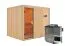 Sauna "Toivo" SET mit Ofen BIO 9 kW Edelstahl - 231 x 196 x 198 cm (B x T x H)