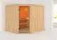 Sauna "Samu" mit bronzierter Tür - Farbe: Natur - 231 x 196 x 198 cm (B x T x H)