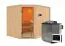 Sauna "Samu" SET mit Ofen BIO 9 kW Edelstahl - 231 x 196 x 198 cm (B x T x H)