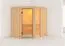 Sauna "Bjarki 1" mit bronzierter Tür - Farbe: Natur - 196 x 151 x 198 cm (B x T x H)