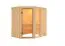 Sauna "Bjarki 1" mit bronzierter Tür - Farbe: Natur - 196 x 151 x 198 cm (B x T x H)
