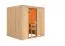 Sauna "Agnar" mit bronzierter Tür - Farbe: Natur - 196 x 170 x 198 cm (B x T x H)