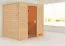 Sauna "Sjur" mit bronzierter Tür - Farbe: Natur - 195 x 169 x 187 cm (B x T x H)