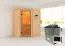 Sauna "Henrik" SET mit bronzierter Tür - Farbe: Natur, Ofen externe Steuerung easy 9 kW - 145 x 145 x 187 cm (B x T x H)
