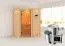Sauna "Henrik" SET mit bronzierter Tür und Kranz - Farbe: Natur, Ofen externe Steuerung easy 3,6 kW - 173 x 159 x 191 cm (B x T x H)