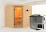 Sauna "Olai" SET mit bronzierter Tür - Farbe: Natur, Ofen BIO 9 kW - 195 x 169 x 187 cm (B x T x H)