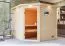 Sauna "Morten" SET mit bronzierter Tür und Kranz - Farbe: Natur, Ofen BIO 9 kW - 223 x 209 x 191 cm (B x T x H)