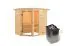 Sauna "Birger" SET mit bronzierter Tür und Kranz - Farbe: Natur, Ofen 9 kW - 224 x 160 x 191 cm (B x T x H)