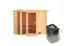 Sauna "Solveig" SET mit bronzierter Tür und Kranz - Farbe: Natur, Ofen 9 kW - 264 x 198 x 212 cm (B x T x H)