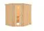 Sauna "Hanko" mit Energiespartür - Farbe: Natur - 196 x 170 x 198 cm (B x T x H)