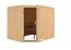 Sauna "Samu" mit graphitfarbener Tür - Farbe: Natur - 231 x 196 x 198 cm (B x T x H)