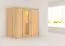 Sauna "Eeli" mit Energiespartür - Farbe: Natur - 196 x 118 x 198 cm (B x T x H)