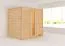 Sauna "Laerke" mit Energiespartür - Farbe: Natur - 196 x 170 x 198 cm (B x T x H)