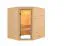 Sauna "Kirsa" mit Klarglastür - Farbe: Natur - 196 x 170 x 198 cm (B x T x H)