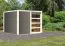 Saunahaus "Terning" Farbe: Terragrau - 276 x 276 cm (B x T), Grundfläche: 7,6 m²