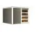 Saunahaus "Terning" Farbe: Terragrau - 276 x 276 cm (B x T), Grundfläche: 7,6 m²