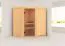 Sauna "Leevi" mit Klarglastür - Farbe: Natur - 170 x 151 x 198 cm (B x T x H)