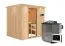 Sauna "Eemil" SET mit Klarglastür, Kranz & Ofen BIO 9 kW - 210 x 184 x 202 cm (B x T x H)