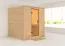 Sauna "Jonna" mit Klarglastür - Farbe: Natur - 196 x 196 x 200 cm (B x T x H)