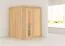 Sauna "Joran" mit Energiespartür - Farbe: Natur - 151 x 151 x 198 cm (B x T x H)