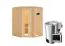 Sauna "Loran" SET mit Energiespartür und Ofen BIO 3,6 kW - 151 x 151 x 198 cm (B x T x H)