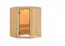 Sauna "Loran" mit Klarglastür - Farbe: Natur - 151 x 151 x 198 cm (B x T x H)