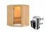 Sauna "Loran" SET mit Klarglastür & Ofen 3,6 kW - 151 x 151 x 198 cm (B x T x H)