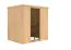 Sauna "Jarle" mit graphitfarbener Tür - Farbe: Natur - 196 x 151 x 198 cm (B x T x H)