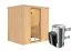 Sauna "Jarle" SET mit Klarglastür & Ofen 3,6 kW - 196 x 151 x 198 cm (B x T x H)